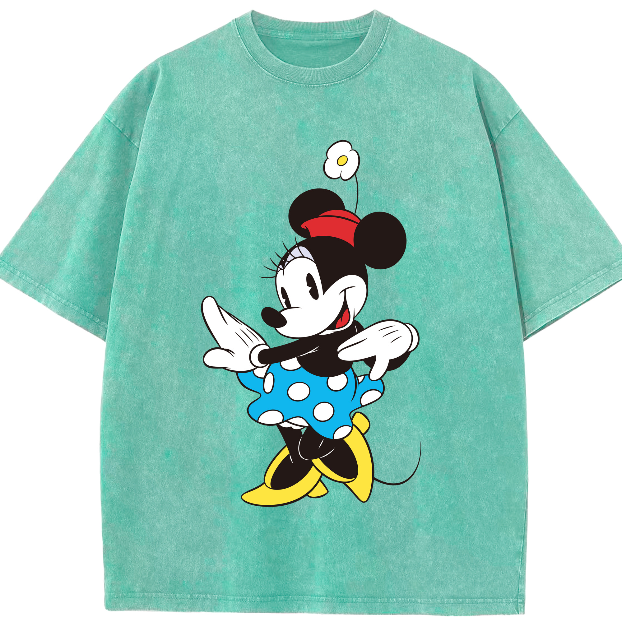 （画像用） ミッキーマウス Mickey Mouse 綿100% ヴィンテージ風 半袖Tシャツ（フロントプリント）